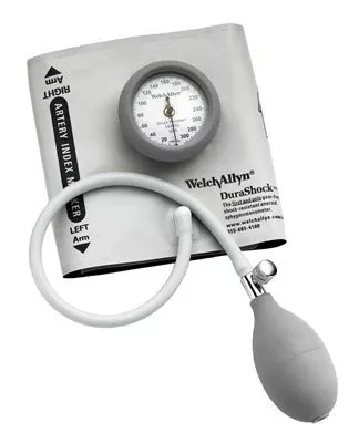 Welch Allyn Aneroid Sphygmomanometer with Cuff DuraShock 2-Tube Pocket Size Hand Held Adult Size 11 Cuff - M-479594-3757 | Each