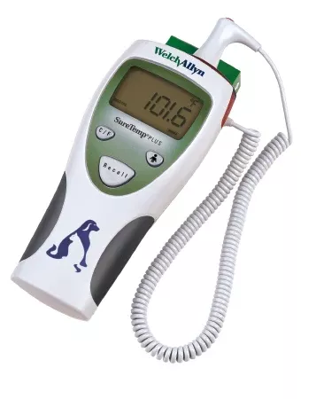 Welch Allyn Electronic Probe Thermometer SureTemp Rectal Veterinary Probe Handheld / Wall Mount - M-495521-2530 | Each