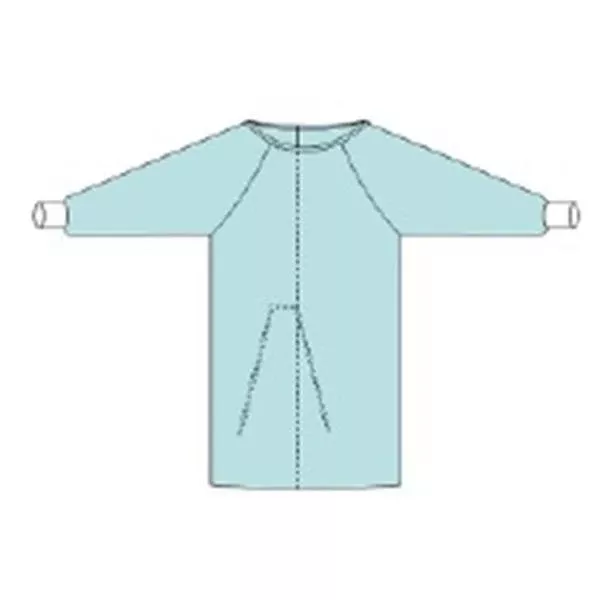 WelmedGown Chemotherapy 2X Large Blue 100/Ca