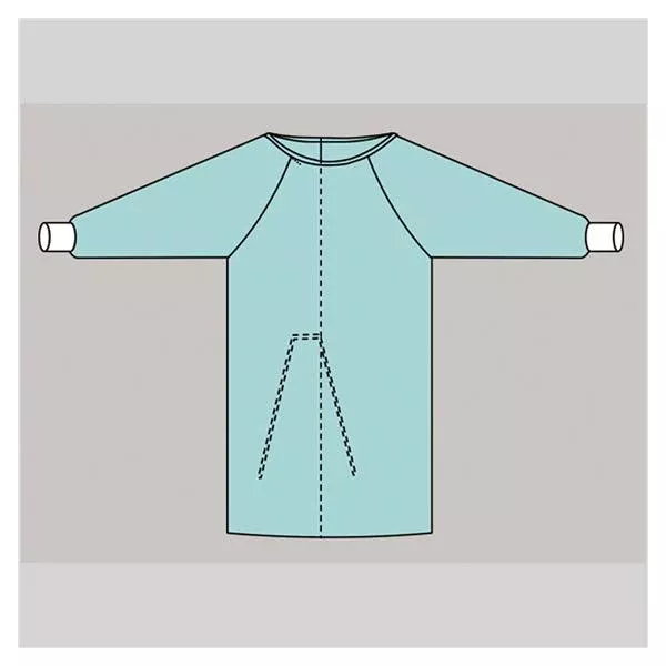 WelmedGown Chemotherapy Medium Blue 100/Ca