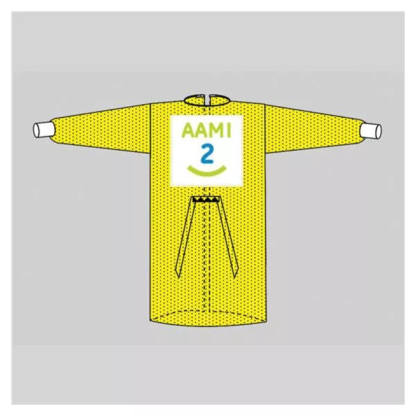 WelmedGown Isolation Large Yellow Knit Cuff 100/Ca (9100-200L)