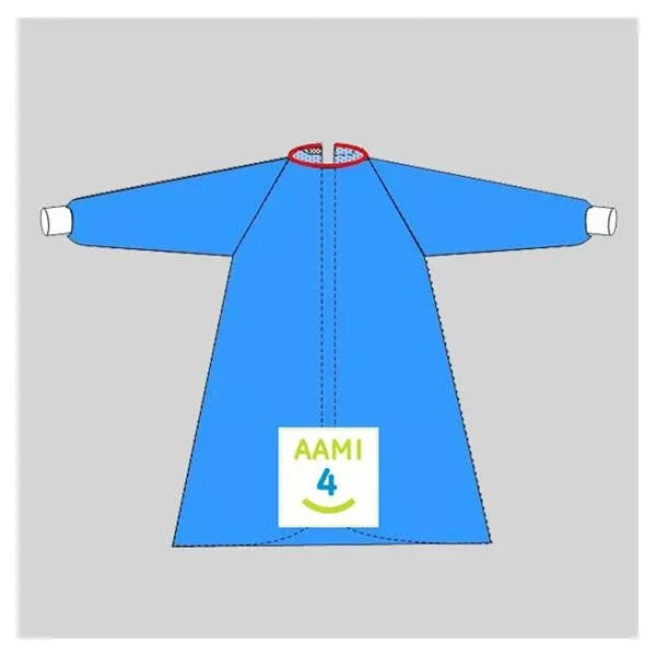 WelmedGown Surgical ProCool4 XL/X-Long Blu Rnfrcd AAMI L4 Strl LF 24/Ca (1231-167XL)