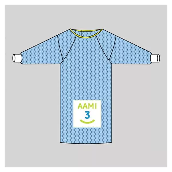 WelmedGown Surgical Protect5 2XL Blue NRnfrcd AAMI L3 Strl LF 24/Ca