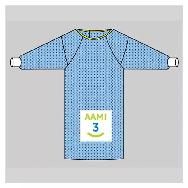 WelmedGown Surgical Protect5 3XL Blue NRnfrcd AAMI L3 Strl LF 20/Ca