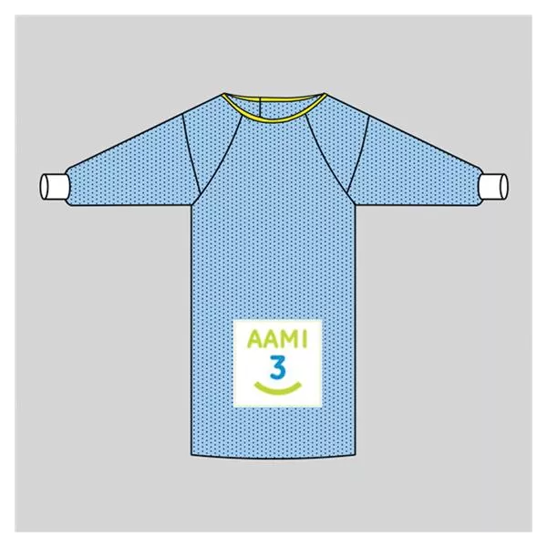 WelmedGown Surgical Protect5 Large Blue NRnfrcd AAMI Level 3 Strl LF Ea, 24 EA/CA (1231-100L)
