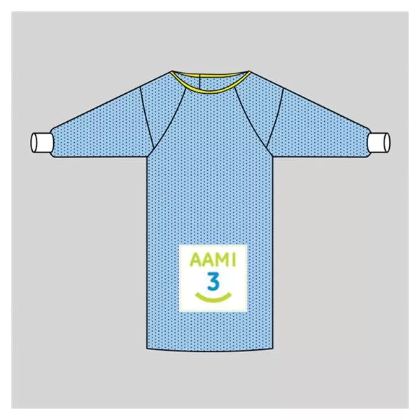 WelmedGown Surgical Protect5 Medium Blue NRnfrcd AAMI L3 Strl LF 24/Ca
