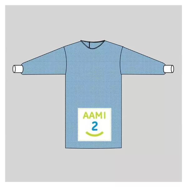 WelmedGown Surgical Surgi-Lite Large Blue AAMI Level 2 Sterile LF Ea, 24 EA/CA (1231-080L)
