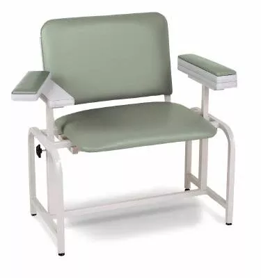 Winco Blood Drawing Chair Med Pro Double Fixed Armrests / Single Pivot Armrest Royal Blue - M-475017-4760 | Each
