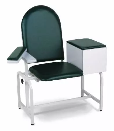 Winco Blood Drawing Chair Med Pro Double Fixed Armrests / Single Pivot Armrest Taupe - M-477716-3331 | Each