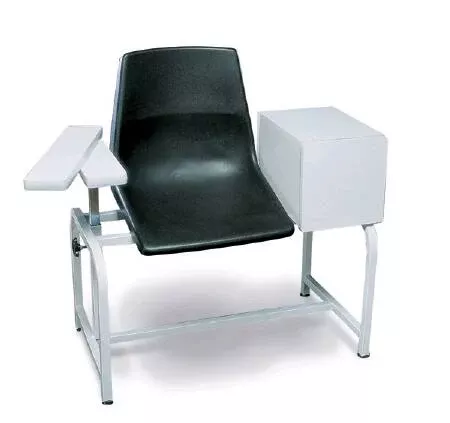 Winco Blood Drawing Chair Med Pro Single Adjustable Pivot Armrest Black - M-255546-1221 | Each