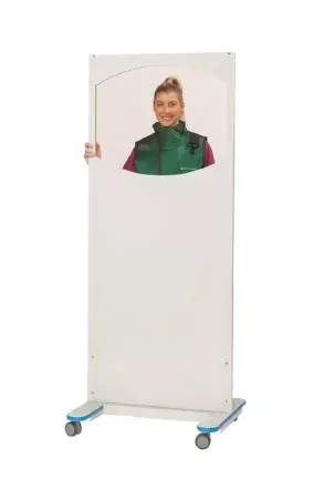 Wolf X-Ray Clear-Pb Mobile Barrier 24 X 30 Inch, 25 X 31 X 75, 24 X 30 Clear Panel, 0.5mm LEP - M-937974-3144 | Each
