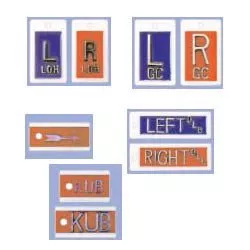 Wolf X-Ray Identifier Markers 1 Inch Blue / Red Left / Right 1 Set - M-689659-1693 | ST/1