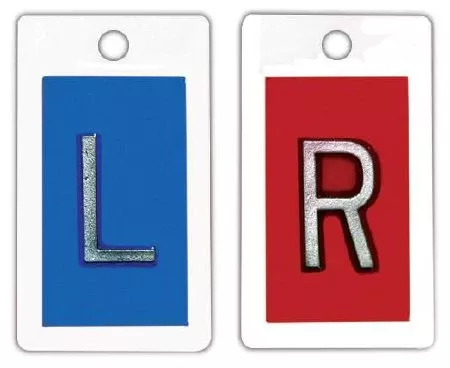 Wolf X-Ray Identifier Markers 5/8 Inch Blue / Red Left / Right - M-888669-1171 | Each