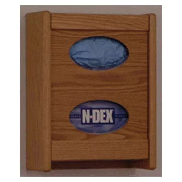 Wooden Mallet Glove Wall Rack 2-Pocket Wood Oval Light Oak Ea (WCG2LO)