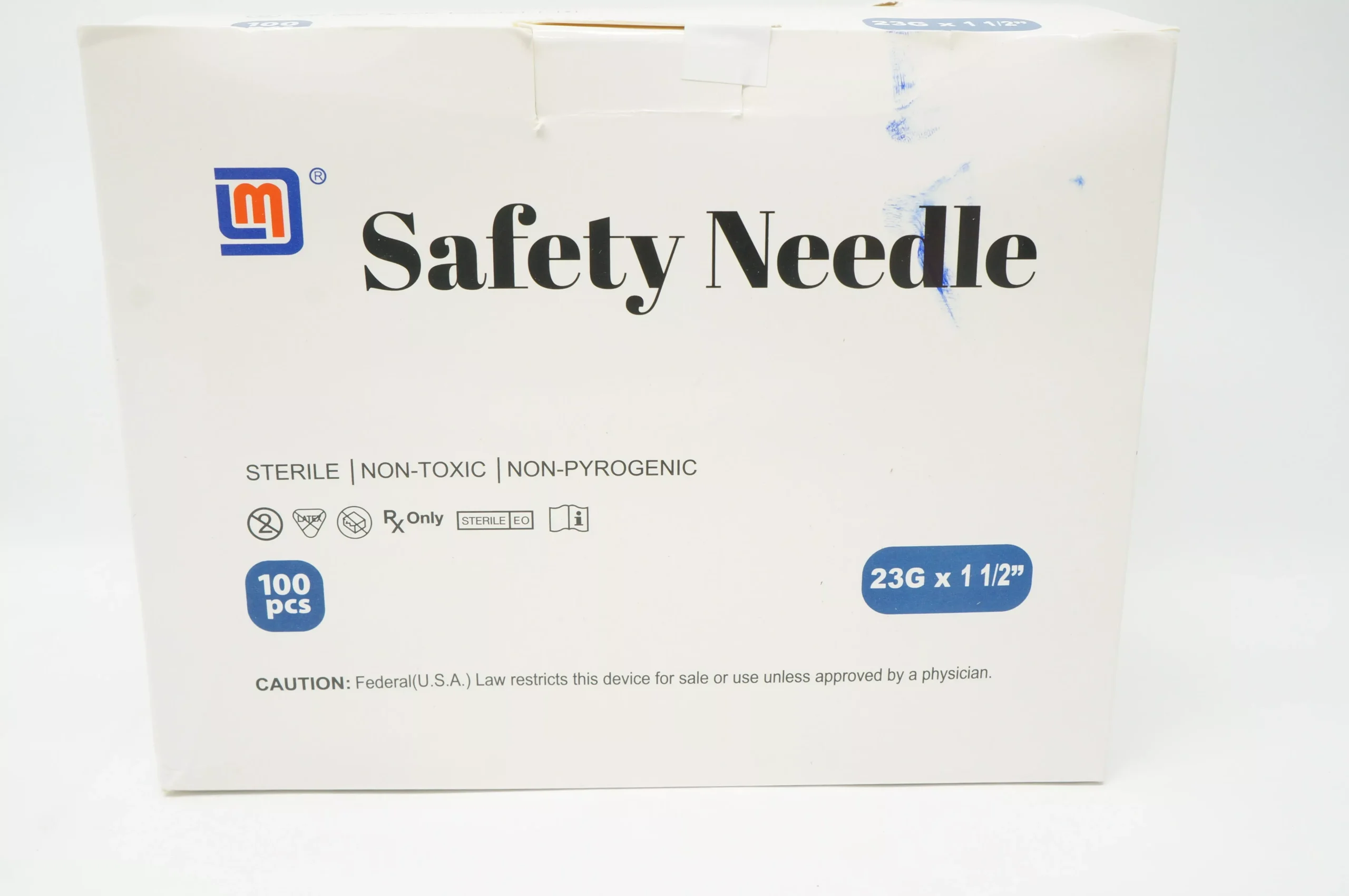 Yangzhou Medline N-2315 Safety Needle 23G x 1-1/2inch - Box of 100